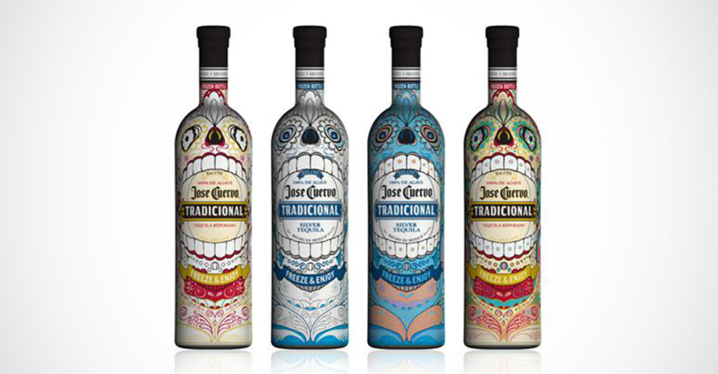 Glass bottles with amazing labels